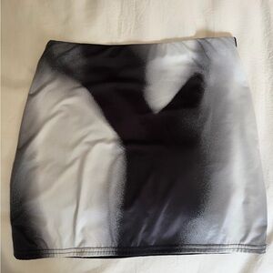 Monochrome Black and Silver Mini Skirt